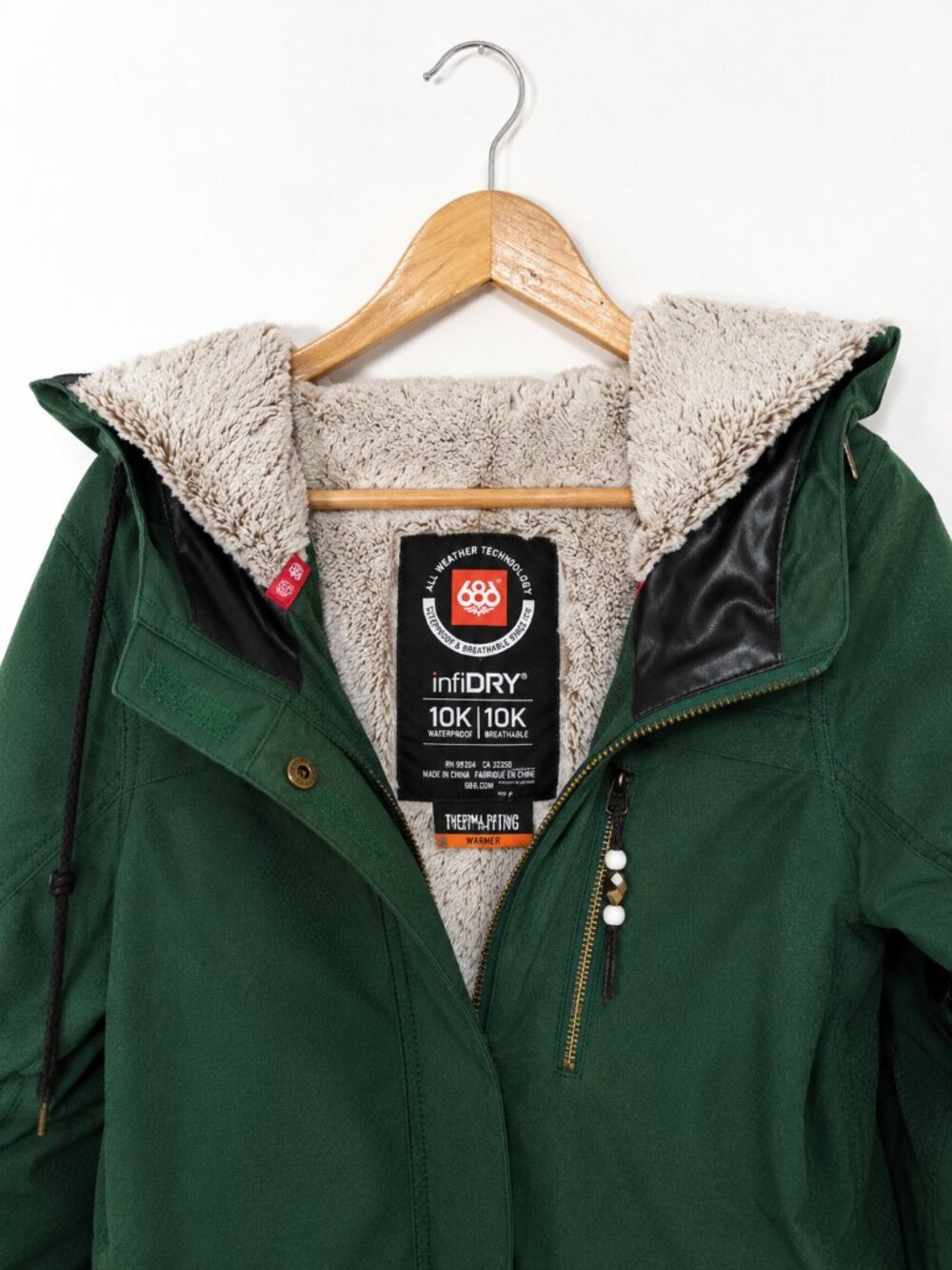 686 Women’s InfiDRY 10K/10K Green Insulated Snow Jacket Size Small - Picture 4 of 14